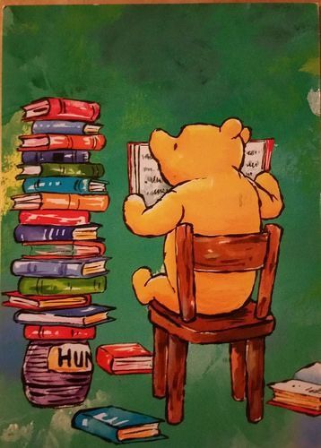 Winnie The Pooh Reading, Stacks Of Books, Winnie The Pooh Quotes, Winnie The Pooh Friends, Pooh Quotes, Christopher Robin, Pooh Bear, Stack Of Books, Childrens Illustrations