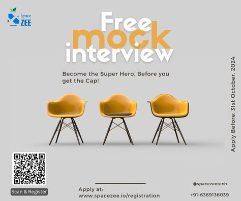 Test Drive before you really hit the highway! Mock interviews by Spacezee. Apply before 31st October. 

 
#mockinterview #mockinterviews #mockup #Interview #interviewtips #interviewquestions #realtime #spacezee #skill++ #productdevelopment #careerdevelopment Interview Tips, Interview Questions, Career Development, Creative Posters, Driving Test, Interview, How To Apply