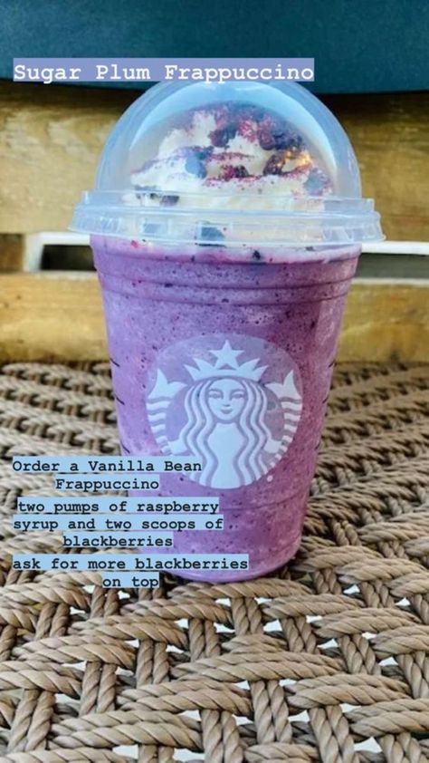 Lavender Haze Starbucks Drink, Purple Starbucks Drink, Starbucks Drinks Recipes To Order, Starbucks Secret Menu Drinks Frappuccino, Starbucks Purple Drink, Starbucks Smoothie, Butterbeer Frappuccino, Starbies Drinks, Starbucks Ideas