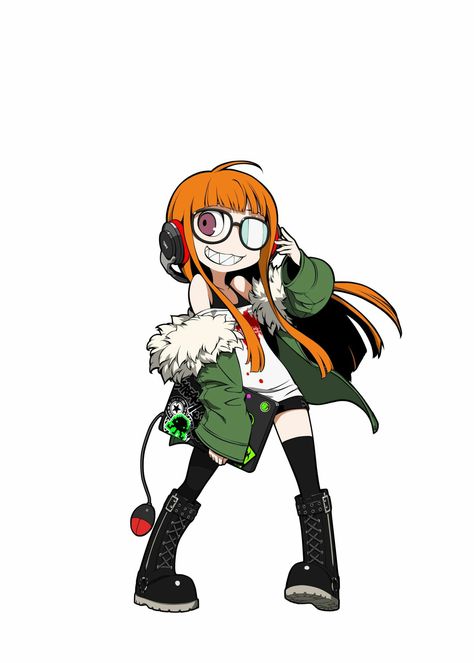 Persona Q2 - Futaba Sakura Persona Q2 Art, Persona Q2, Shigenori Soejima, Futaba Sakura, Blaze The Cat, Atlus Games, Persona Q, Shin Megami Tensei Persona, New Cinema