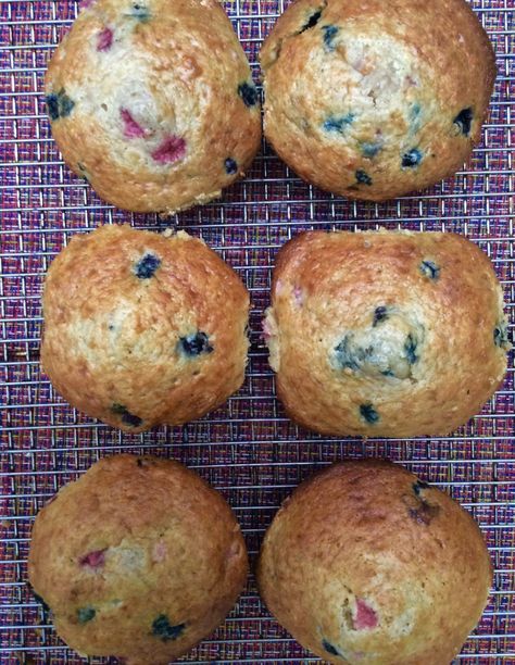 Fruit Explosion Muffins Berry Explosion Muffins, Fruit Filled Muffins, Dessert In Muffin Tin, Mixed Fruit Muffins, Fruit Explosion Muffins Recipe, Fruit Muffin Recipes, Fruit Explosion Muffins, Fruit Explosion, Fiber Muffin