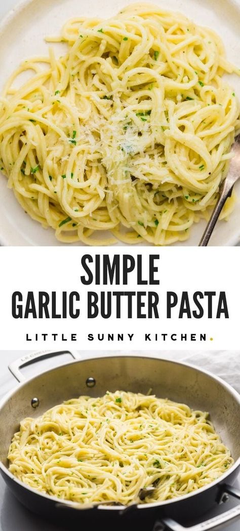 Simple Noodles Recipes Garlic Butter, Spaghetti Butter Garlic Sauce, Garlic Butter Spaghetti Noodles, Chicken Pasta Recipes Easy Quick Dinner Garlic Butter, Simple Garlic Butter Pasta, Easy Garlic Pasta Recipes, Plain Spaghetti Recipes, Butter And Garlic Pasta, Plain Noodle Recipes