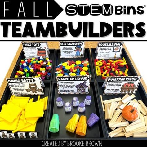 Brooke Brown - Teach Outside the Box | Teachers Pay Teachers November Activities For 3rd Grade, Stem Bins 4th Grade, Stem Bins 3rd Grade, Storybook Stem, Fall Stem Activities, Race Games, Stem Bins, Brooke Brown, Elementary Stem