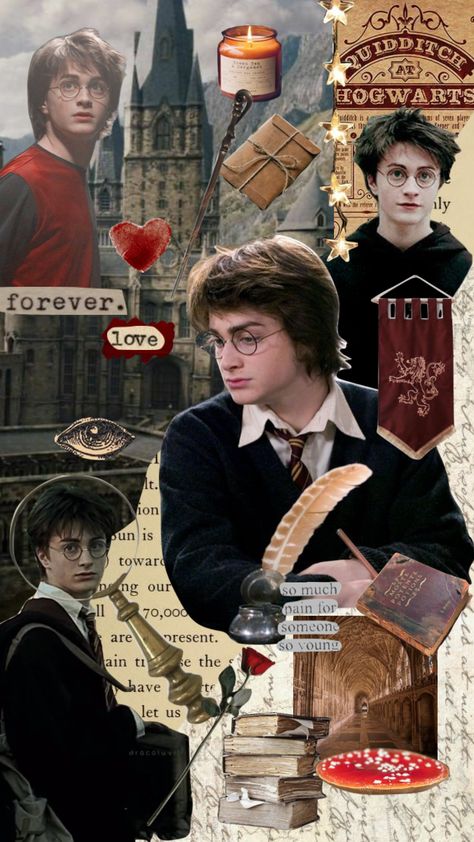 Harry Potter Collage, Halloween Moodboard, Collage Autumn, Harry Potter Book Set, Harry Hermione Ron, Anuel Aa Wallpaper, Harry Potter Iphone, Daniel Radcliffe Harry Potter, Harry Potter Background