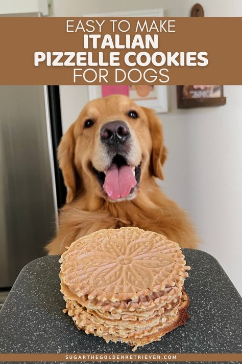 easy to make Italian pizzelle cookies for dogs Homade Dog Treats, Cookies For Dogs, Dog Bone Cookies, Pizzelle Cookies, Pizzelle Recipe, Dog Restaurant, Coconut Oil Spray, Cannoli Recipe, Frozen Dog Treats