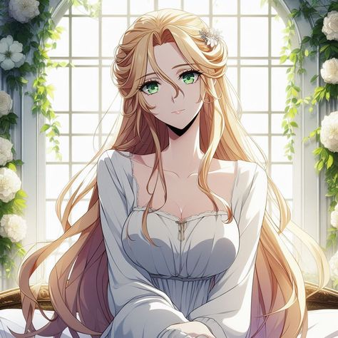 Pretty Blonde Anime Woman, Blonde Haired Anime Female, Anime Blonde Hair Female, Blonde Hair Red Eyes, Blonde Hair Green Eyes, Teal Eyes, Girl With Green Eyes, Queen Anime, Princess Drawings