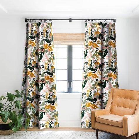 Art Nature Brushstrokes Ii Blackout Window Curtain Marta Barragan Camarasa Pattern Curtains, Blackout Window Treatments, Curated Design, Blackout Windows, Panel Bed, Deny Designs, Window Curtain, Pattern Floral, Blackout Curtains