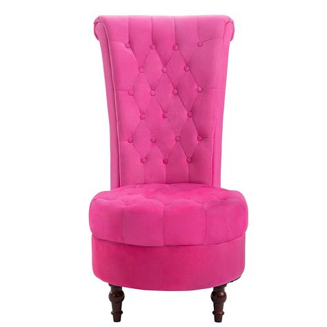 Pink Chairs Living Room, Pink Accent Chair, Upholstery Pins, Pink Chairs, Chair Classic, Flush Door Design, Living Room Chair, Flush Doors, Pink Chair