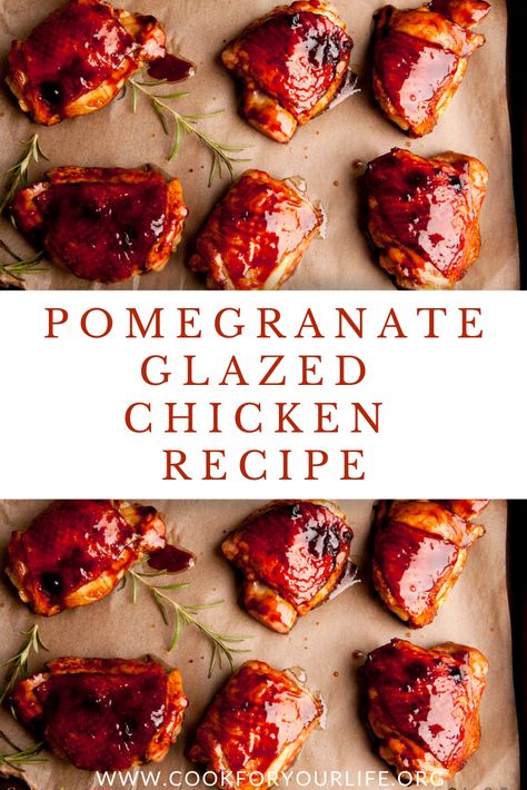 Pomegranate Chicken Recipes, Pomegranate Chicken, Molasses Recipes, Pomegranate Recipes, Simple Chicken, Pomegranate Molasses, Glazed Chicken, Chicken Dish, Food Style