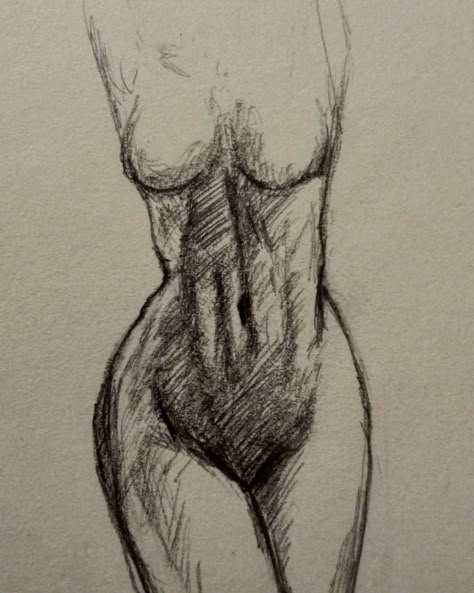 shadows helped in details Sketches Of Female Figures, Drawing Inspo Body Sketch, Bodies Drawing Female, Female Figures Drawing, Body Realistic Sketch, Drawing Ideas Figures, Womens Figure Drawing, Simple Figure Sketch, Drawing Women Anatomy