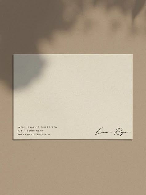 Addressed Envelopes, Minimal Graphic Design, Invitation Suites, Collateral Design, Poster Movie, Minimal Poster, 카드 디자인, Modern Couple, Simple Wedding Invitations