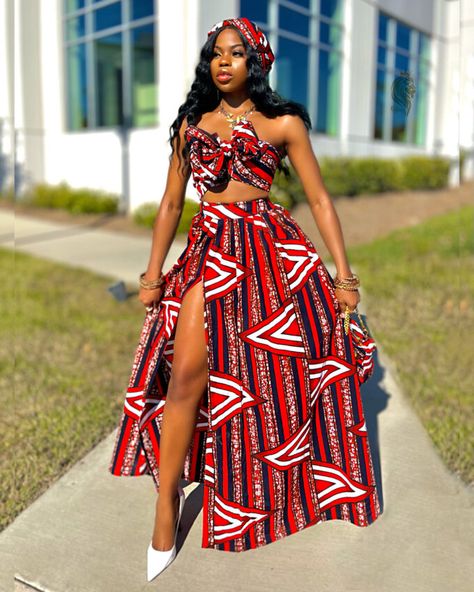 African Skirt Outfit, Chitenge Outfits, Kente Pattern, Kitenge Designs, African Chic, Summer Carnival, African Print Maxi Skirt, Ankara Dress Styles, African Print Skirt