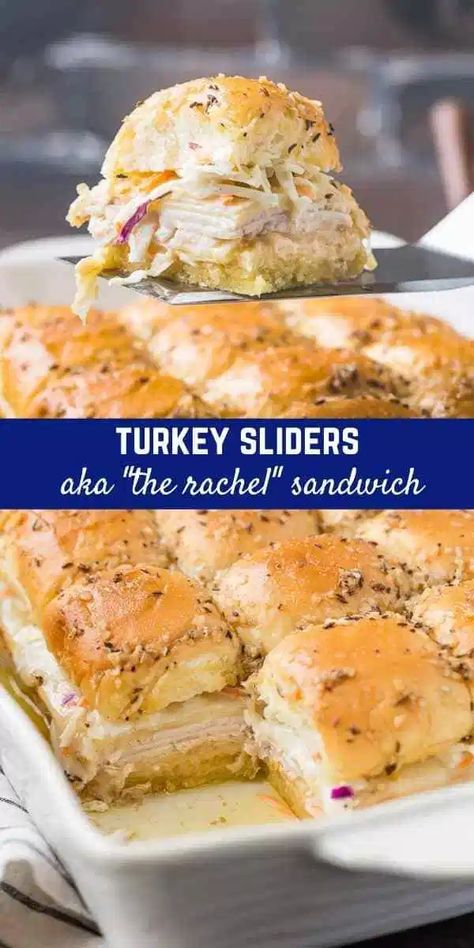 Oven Slider Sandwiches, Cold Slider Sandwiches, Turkey And Swiss Sliders, Oven Sandwiches, Taco Sandwich, Rachel Sandwich, Sliders Recipes Turkey, Sandwich Sliders, Turkey Reuben