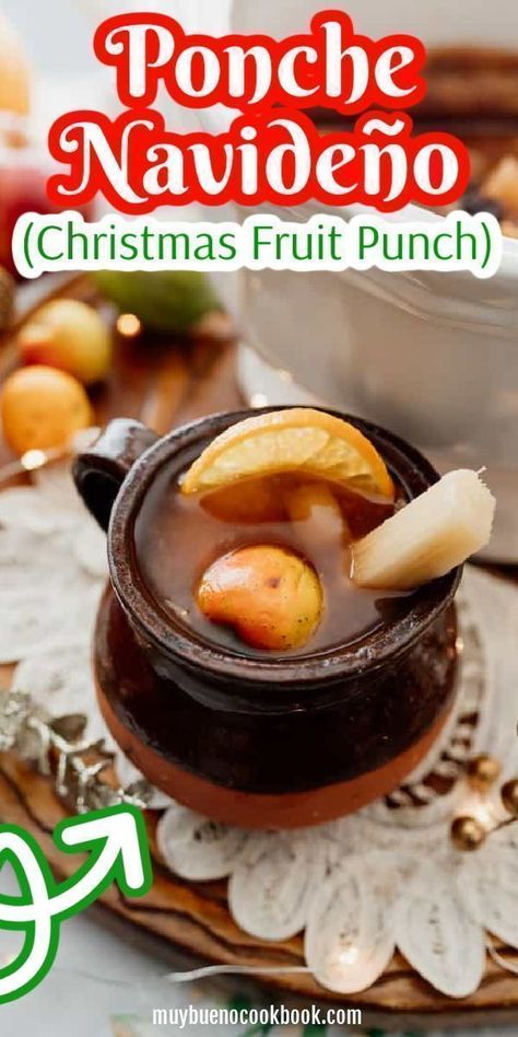 This Ponche Navideño, also known as a Christmas fruit punch, is packed with flavor and great for your Christmas parties! Filled with delicious and unique ingredients, this recipe is sure to transport you somewhere a little warmer during the holiday season. This punch is wonderful to serve at any holiday party or event. Grab your ingredients and try this recipe today! Christmas Fruit Punch, Ponche Recipe, Bueno Recipes, Unique Ingredients, Mexican Night, Homemade Apple Cider, Mocktail Recipes, Christmas Punch, Mexican Christmas