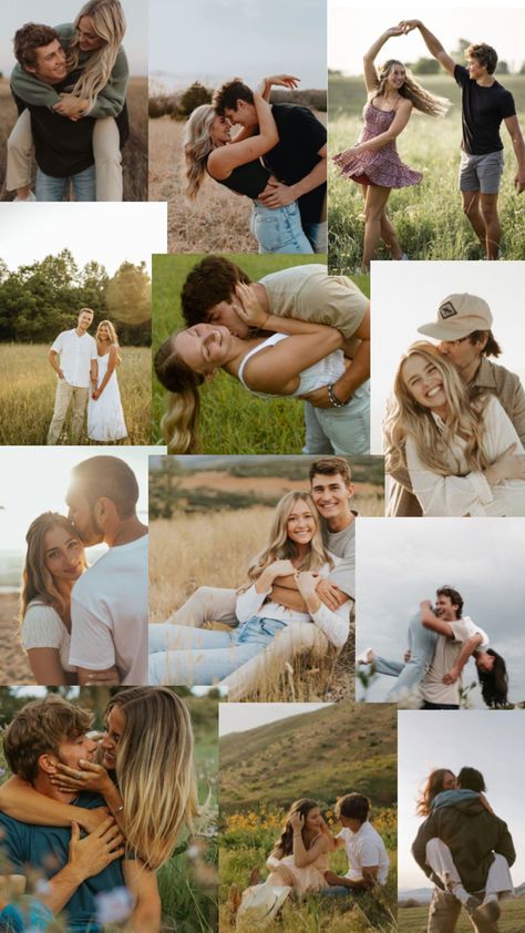 Poses Collage, Cute Couple Pic, Pic Collage, Couple Pic, Outdoor Engagement Photos, Pre Wedding Poses, Wedding Picture Poses, Fall Photoshoot, Couple Photography Poses