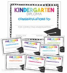 Free Kindergarten and Pre-K Graduation Diplomas Kindergarten Graduation Ideas, Kindergarten Graduation Diploma, End Of Kindergarten, Kindergarten Graduation Decorations, Kindergarten Graduation Pictures, Kindergarten Graduation Ceremony, Kindergarten Graduation Certificate, Kindergarten Certificates, Memory Book Kindergarten