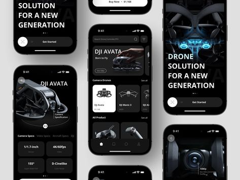 Drone Store App Drone App, Brand Essence, Mobile Application Design, App Interface Design, App Interface, Application Design, Mobile App Design, Drone Camera, Interface Design