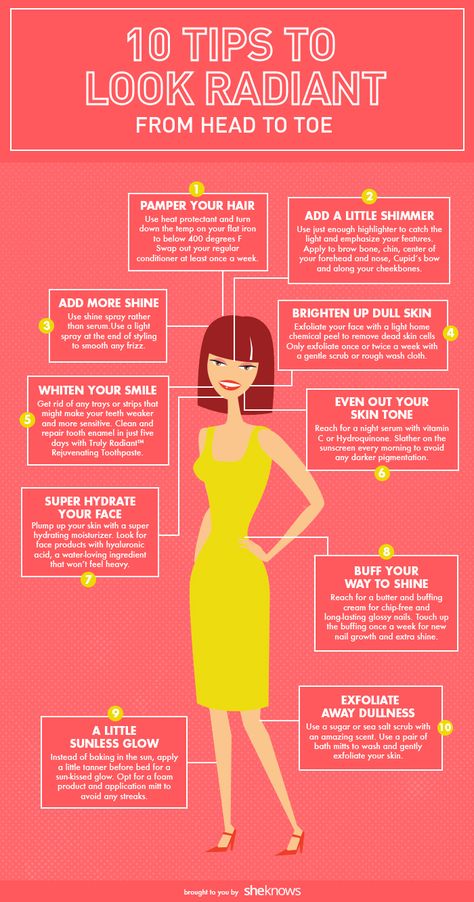 10 Beauty tips that will make you look more radiant (INFOGRAPHIC) – SheKnows Creative Backyard, How To Grow Eyebrows, Exfoliating Body Scrub, Mascara Tips, Glow Up Tips, Body Exfoliator, Skin Tips, Dull Skin, Backyard Ideas