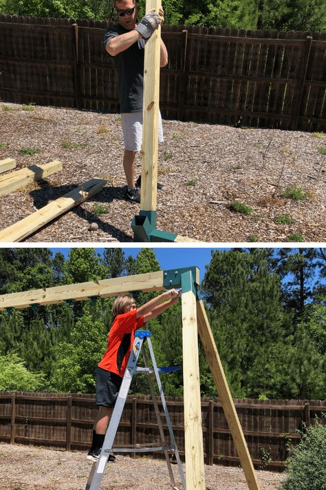 Diy Swing Set, Swing Set Plans, Swing Set Diy, Diy Swing, Diy Porch Swing, Backyard Swings, Diy Playground, Snow Blowers, Wooden Swings