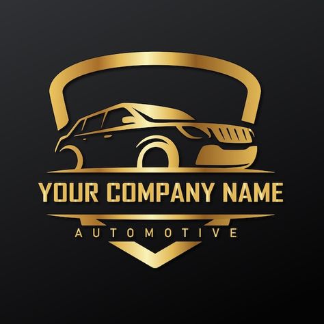 Motor Logo Design, Black And Gold Logo Design, Automotive Design Logo, Cars Logo Design, Logo Design Car, Auto Shop Logo, Luxury Car Logos, Detailing Business, Accessory Logo