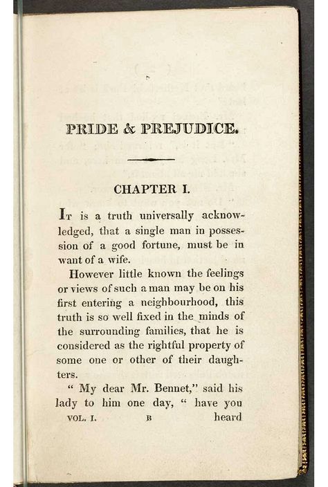 Pride And Prejudice Book, Jane Austin, Character Study, Chapter One, Classic Literature, Pride And Prejudice, Start Writing, State Of Mind, I Love Books