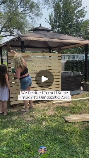 Gazebo Walls Diy, Gazebo Privacy Wall, Diy Privacy Wall, Gazebo Privacy, Diy Home Updates, Diy Privacy Fence, Garden Shade, Diy Gazebo, Shade Ideas