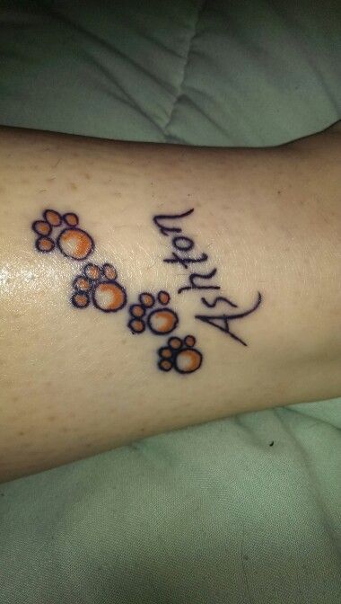 Memorial for my Ashton Ashton Tattoo Name, Shih Tzu Memorial Tattoo, Ashton Irwin Tattoo Ideas, Ashton Irwin Tattoo, English Bulldog Memorial Tattoo, Print Tattoos, Infinity Tattoo, Paw Print Tattoo, Paw Print