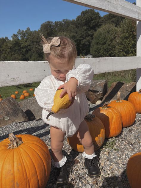 baby fall ootd baby girl outfit ideas toddler black boots outfit farm outfit baby girl outfit inspo white frilly socks long sleeve romper black doc martens toddler outfit ideas fall outfit ideas Ootd Baby Girl, Baby Girl Pumpkin Patch Outfit, Baby Girl Carhartt Outfits, Pumpkin Patch Outfit Toddler Girl, Baby Girl Outfit Ideas, Infant Fall Outfits Girl, Baby Doc Martens, Black Doc Martens, Cottagecore Fits