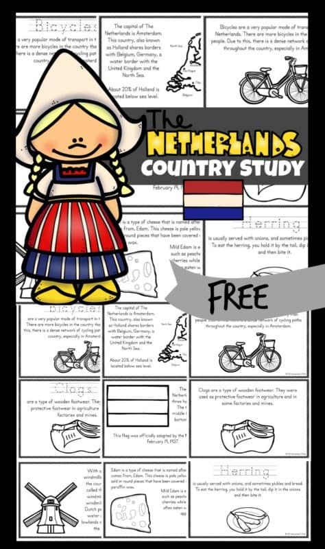 The Netherlands Printables - Kids will love learning about The Netherlands with these free printable Netherlands for Kids Mini Books. These books help teach about the Netherlands; their way of life, the culture, landmarks and interests. They will also learn about some unique Netherlands landmarks. This is a great tool for using with kindergarten, grade 1, grade 2, grade 3, grade 4, grade 5, and grade 6 to teach geography, about countries around the world, or as part of a social studies unit. Multicultural Fair, Mexico For Kids, Dutch Christmas, Social Studies Centers, Germany For Kids, All About China, Country Study, Italy For Kids, Geography For Kids