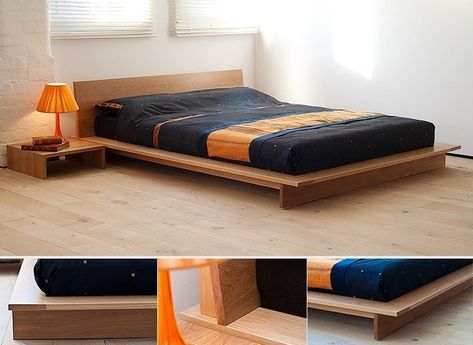 Low Profile Queen Bed Frame - Ideas on Foter Plywood Bed Designs, Low Platform Bed Frame, Low Profile Bed Frame, Low Platform Bed, Low Bed Frame, Platform Bed Designs, Wooden Beds, Platform Bedroom Sets, Low Profile Bed