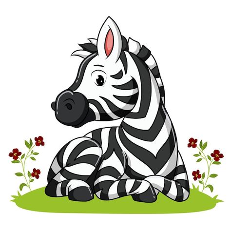 Garden Full Of Flowers, Zebra Cartoon, Zebra Drawing, Male Cartoon Characters, Cartoon Drawings Disney, Cute Cartoon Animals, Flower Illustration, Disney Drawings, Zebras