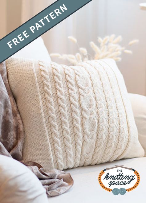 Knitted Cushion Pattern, Knitted Cushion Covers, Magazine Drops, Pillow Covers Pattern, Sky E, Cable Knitting Patterns, Moon Pillow, Knitted Cushions, Cable Knitting