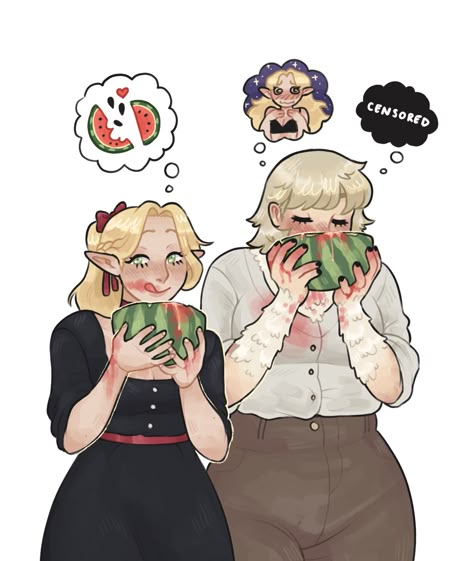 Yuri Ship Fanart, Falin X Marcille Fanart, Marcille X Falin Dungeon Meshi Fanart, Marcelle X Fallin, Farcille Art, Falin X Marcille Art, Farcille Matching Icons, Farcille Fanart, Marcille Fanart