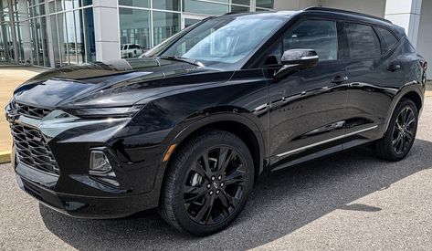 Black Chevy Blazer 2022, New Car Aesthetic Suv, Chevy Blazer Rs Black, Chevy Trailblazer 2023, Blacked Out Chevy Blazer, Chevy Blazer Aesthetic, Chevrolet Blazer 2023, Chevy Blazer 2024, Chevy Blazer 2023