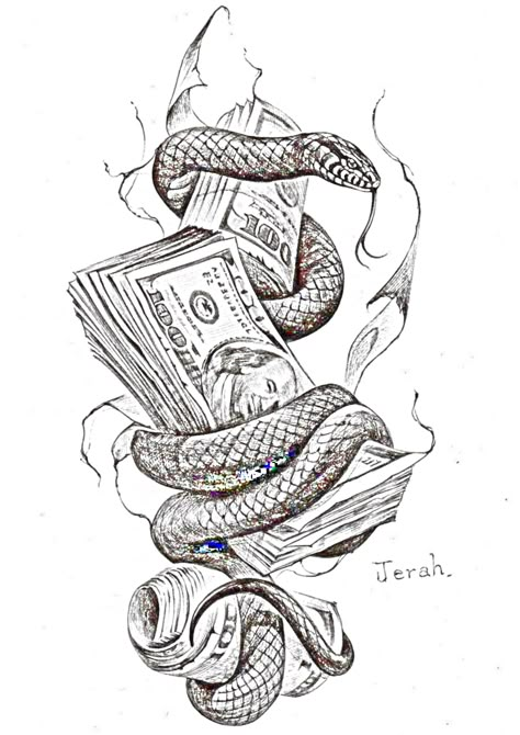 Snake And Money Tattoo, Snake Money Tattoo, Year Of Snake Tattoo, Money Tattoos, Dollar Tattoo, Gangster Tattoo, Legs Tattoo, Word Tattoo Ideas, Egyptian Tattoo Sleeve