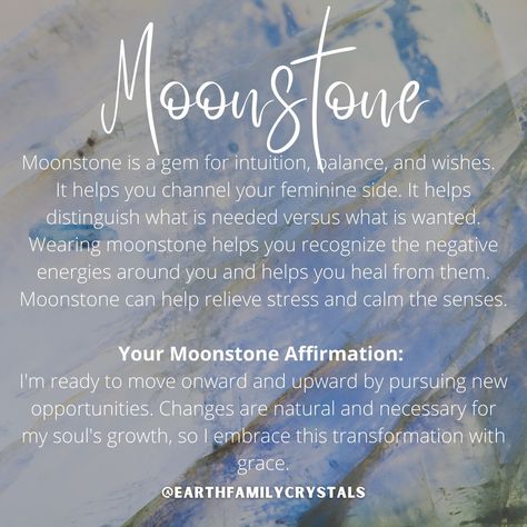 Moonstone Affirmation, Goddess Magick, Aqua Aura Quartz, Soul Growth, Witchcraft Spell Books, Crystals Healing Properties, Crystals Jewelry, Spiritual Crystals, Stone Bracelets