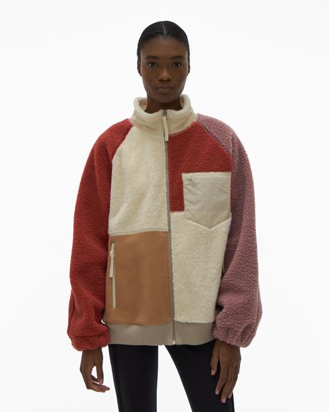 Helmut Lang Patchwork Fleece Jacket | WWW.HELMUTLANG.COM | Helmut Lang Fall Wear, Patchwork Designs, Jackets Online, Helmut Lang, Jacket Sale, Zip Jacket, Casual Jacket, Fleece Jacket, Diy Clothes