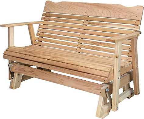 Porch Glider Plans, Outdoor Must Haves, Cedar Porch, Porch Glider, Wood Stools, Wooden Outdoor Furniture, Amish Crafts, Elegant Chair, Outdoor Porch