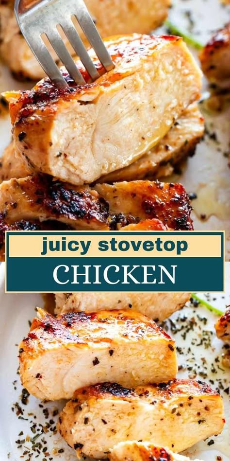 Grilled Chicken On Stove, Stove Top Chicken Breast Recipes, Pan Seared Chicken Breast Recipes, Juicy Chicken Breast Recipes, Stove Top Chicken Breast, Pan Chicken Breast, Grilled Chicken Breast Recipes, Stove Top Chicken, Chicken Boneless Breast Recipes