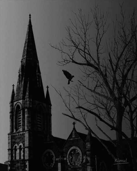 . Enigmatic Presence --- Image: St Luke's Church in Cork, Ireland Shot by Liudmyla Shalimova Edited by me ( of course :p ) #darkart #darkphotography #ethereal_dark #gothic #gothicvibes #gothicart #kimul #kimulart #goth #gothicchurch . Dark Religious Aesthetic, Gothic Catholic Aesthetic, Cathedral Medieval, Goth Church, Gothic Moodboard, Ethereal Dark, Gothic Things, Christian Graphics, Widget Ideas