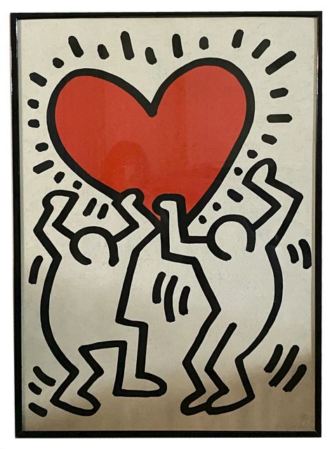 Listed on VNTG.com: Love print of Keith Haring, 1960 | #vntg #vintage Keith Harrington, Love Print, Keith Haring, Vintage Design, Vintage Designs, Art, Design