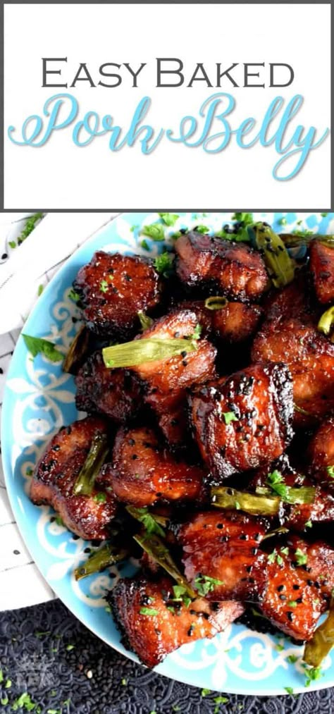 Recipes Easy On Stomach, Baked Pork Belly, Pork Belly Recipe Oven, Pork Belly Recipes Easy, Pork Belly Recipes Crispy, Pork Belly Burnt Ends, Asian Pork, Pork Belly Recipes, Crispy Pork Belly