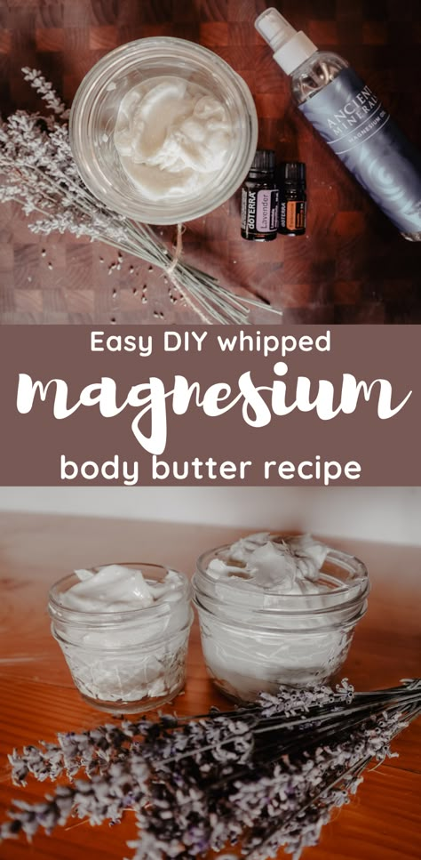 Magnesium Butter, Magnesium Body Butter, Body Butter Recipe, Magnesium Lotion, Homemade Body Butter, Diy Body Butter, Lotion Recipe, Body Butters Recipe, Diy Lotion