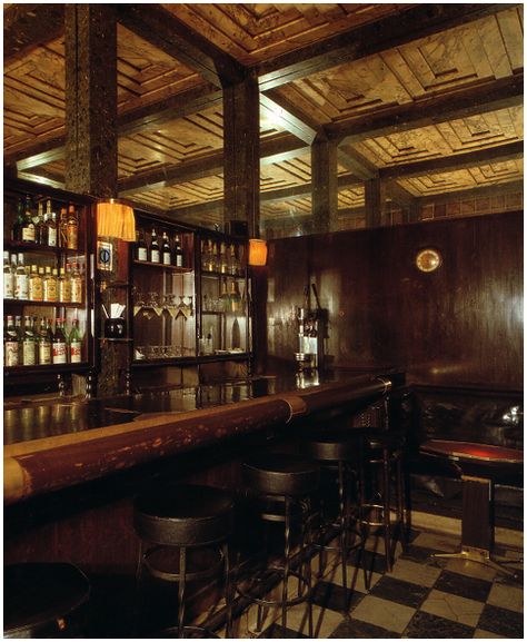 Loos American Bar in Vienna. American Bar Aesthetic, Vienna Bars, American Bar, American Bars, Home Pub, Interior Spaces, Vienna, Room Inspiration, Liquor Cabinet