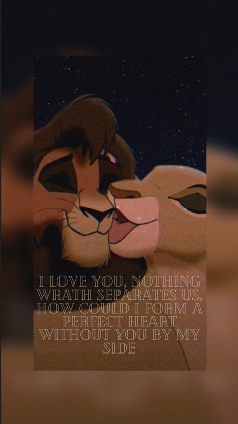 Wallpaper do Kovu & da Kiara Kiara Wallpaper, Kovu And Kiara, Lion King Kovu, Do Wallpaper, Kiara And Kovu, Perfect Heart, Nothing Without You, I Am Nothing, In Another Life