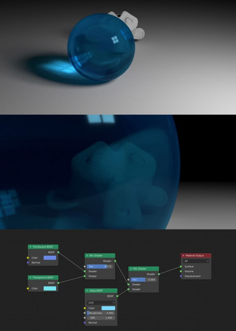 Blue cycles render ball by anul147 Blender Shader, Blender Material, Blender Character Modeling, Blender Tips, Blender Ideas, Vfx Tutorial, 3d Karakter, Learn Design, 3d Modeling Tutorial