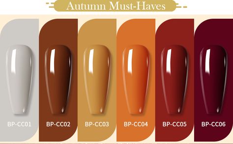 Winter Polish Nails, Fall Red Orange Nails, Burnt Orange Nail Polish Fall, Fall Color Nails Autumn Gel, Fall Nails 2023 Burnt Orange, Autumn Nail Polish Colors, Pumpkin Colour Nails, Winter Color Nail Polish, Fall Nail Colors Burnt Orange