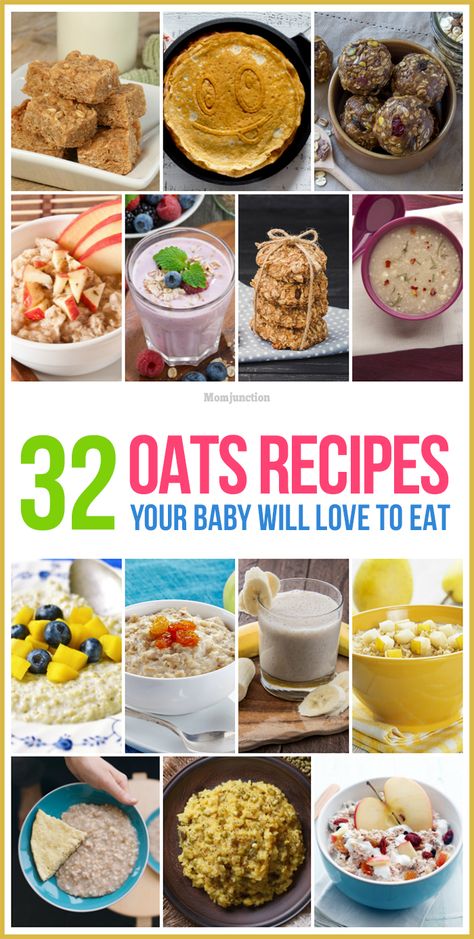 32 Easy & Yummy Oats Recipes Your Baby Will Love To Eat Easy Oats Recipes, Oats For Babies, Oatmeal For Babies, Recipes With Oats, Benefits Of Oatmeal, Baby Oatmeal, Baby Handling, Baby Recipe, Toddler Snack