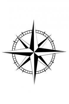 Nautical star compass Sextant Tattoo, Geometric Compass Tattoo, Compass Tattoo Meaning, Nautical Compass Tattoo, Christus Tattoo, Compass Pattern, Nautical Star Tattoos, Star Tattoo Meaning, Simple Compass