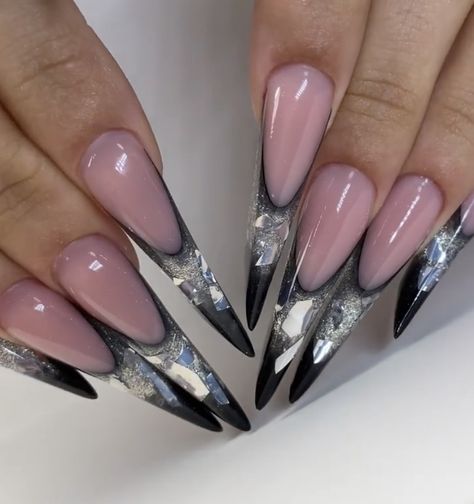 Inlay Nails, Unicorn Nails, Clear Nails, Long Acrylic Nails, Cute Acrylic Nails, French Manicure, Black Nails, Wedding Nails, French Nails